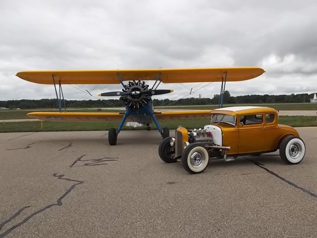 1930 model a coupe hot rod rat rod 32 ford frame chopped channeled crate 350 1930 Ford coupe black rat rod gold hot rod 1932 frame