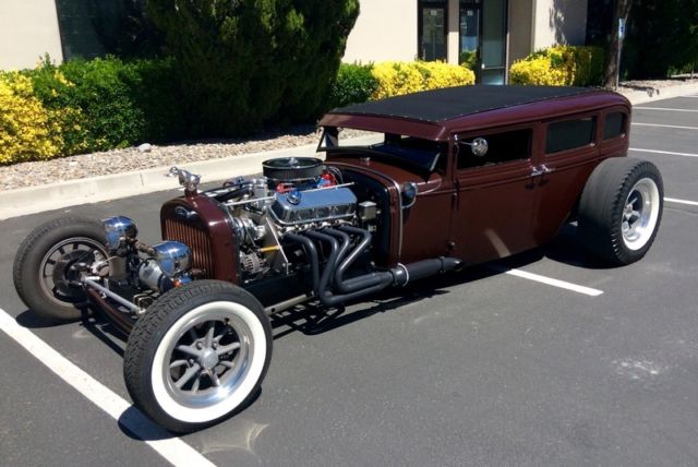 1930 MODEL A FORDOR - RAT HOT ROD - RADICAL CHOP - OVERKILL MAG - BIG BLOCK 454 1930 Ford Model A
