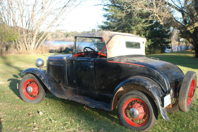 1931 Ford Deluxe Roadster Barn Find 1 Owner Vintage Custom Indented Firewall 17s 1931 Ford Model A Deluxe Roadster Kustom