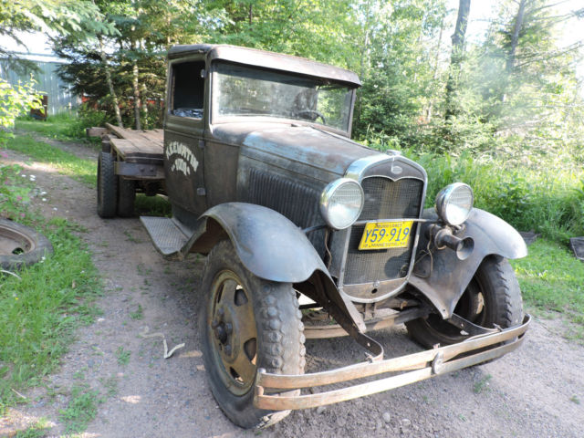 1931 Ford Model A AA Stake Flat Bed Truck Patina Barn Find RUNS 2nd Owner Flatty 1931 Ford Model A