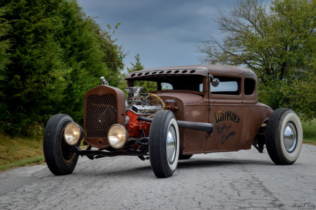 1931 Ford Model A Hot Rod Patina Rat Street 5 Window Chopped Channeled Air Ride 1931 Ford Model A