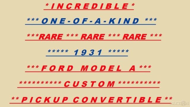 1931 Ford Model A Pickup Convertible / Custom / 350 V8 - photo 2