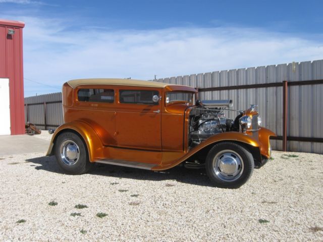 1931 Ford Model A sedan custom supercharged streetrod 1931 Ford Model A 2-door sedan