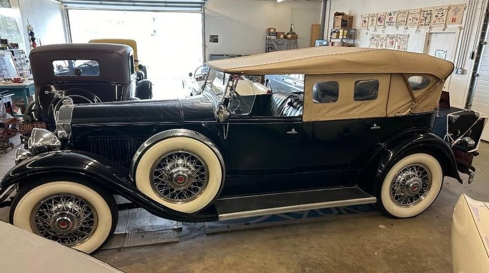 1931 Packard 833 Goddess Hood Ornament, Chrome Wires, Patina Leather - photo 3