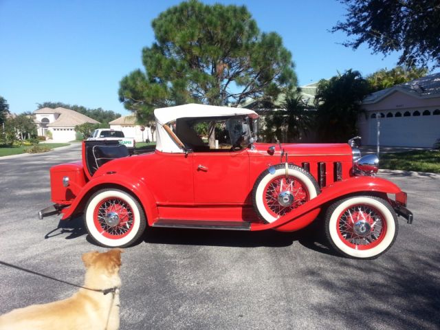 1932 Chevrolet BA Confederate Deluxe Sport Roadster Convertible Red - photo 2