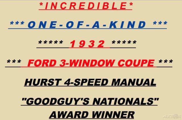 1932 Ford 3-Window Coupe N&N Body / 4-Speed / Custom / Performance 355 V8 - photo 3