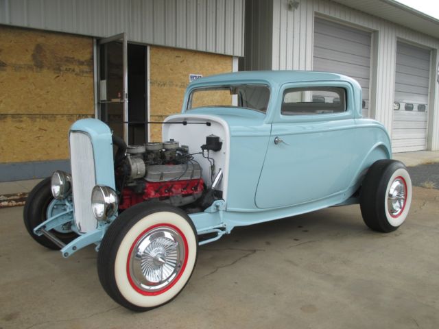1932 Ford 3 Window Coupe Old School Build from 60's Pontiac 389 3 Deuces 4 Speed 1932 Ford Other