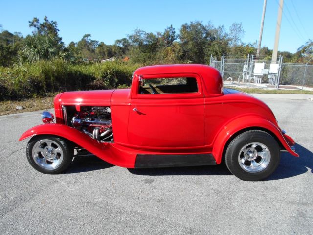1932 Ford 3 Window Coupe Street Rod,Red, Tan Int,383 Crate,Auto, AC MUST SEE!!!! 1932 Ford Coupe 3 Window Coupe,Red.383 Crate Motor