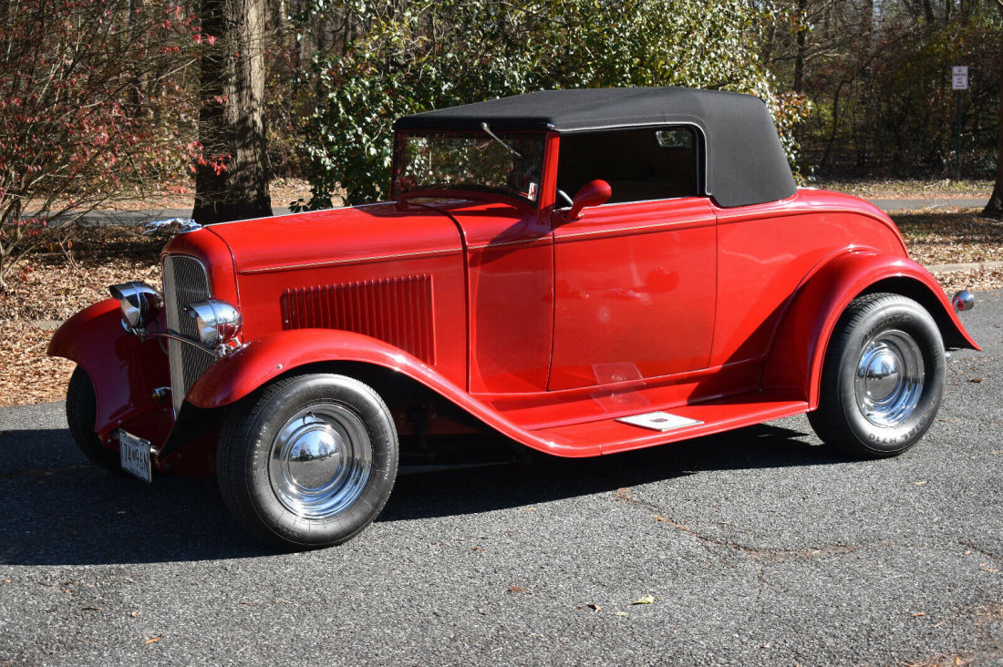 1932 FORD CABRIOLET, TRADITIONAL 'HOT ROD', 283 CHEVY, 4-SPEED, EX. COND. video 1932 Ford Cabriolet 50's Hot Rod Rat Rod