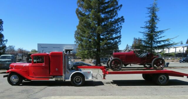 1932 Ford Custom Car Hauler with 1997 16' Tuffy Gooseneck Trailer 1932 Ford Custom Truck