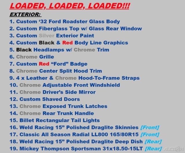 1932 Ford Deuce Highboy Roadster Independent Suspension / Leather Interior - photo 8