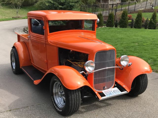 1932 Ford hot rod truck still body with flathead V-8 tangerine orange Beauty 1932 Ford Other Pickups 2dr