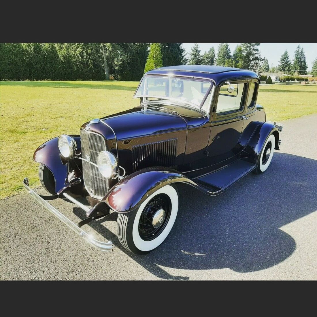 1932 Ford Model 18 Coupe Black RWD Manual 5 Window 1932 Ford Model 18 5 Window
