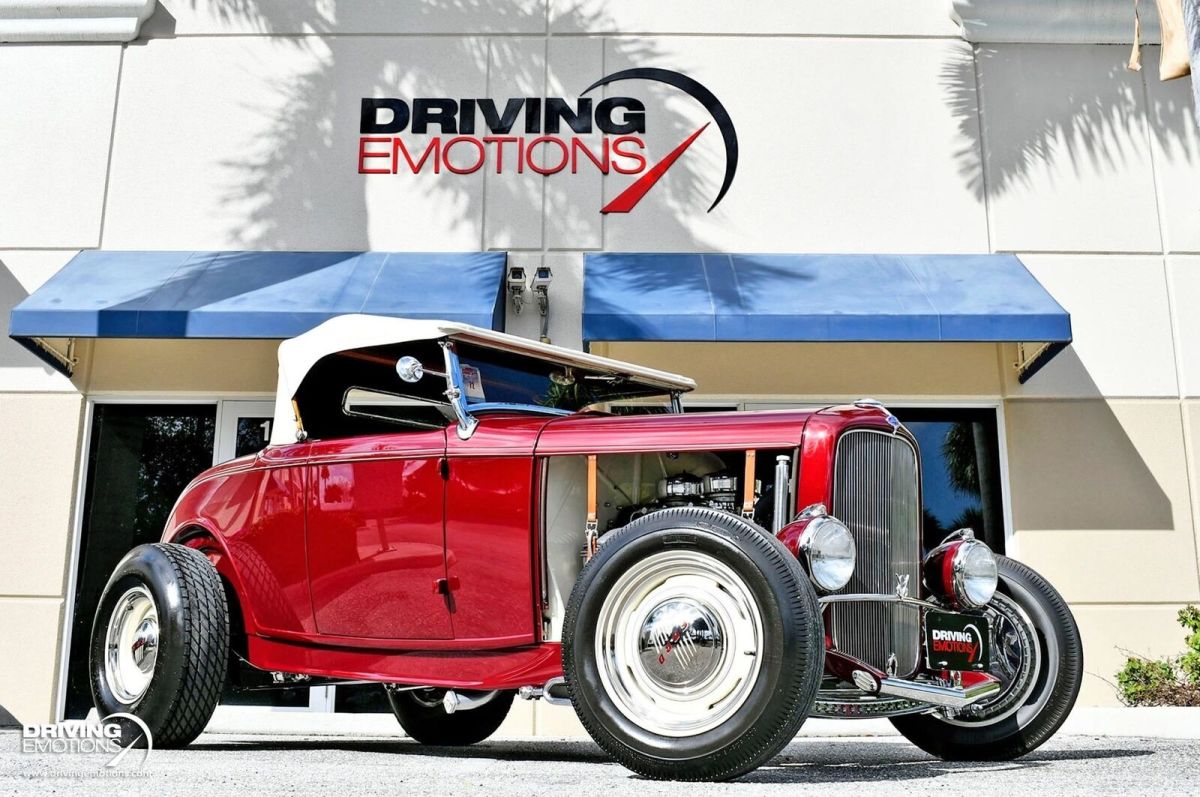 1932 Ford Roadster Street Rod Steel Body Hot Rod 2737 Miles Burgundy/Maroon Conv 1932 Ford Roadster Street Rod Steel Body Hot Rod