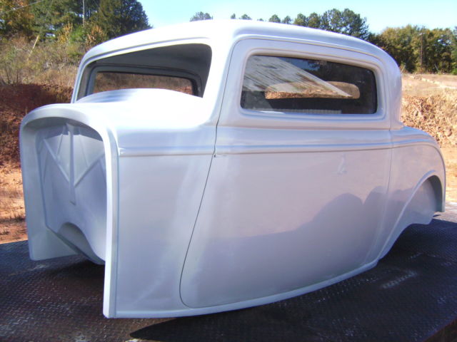 1932 Ford three window coupe new fiberglass body, street rat hot rod project 1932 Ford Other New grill shell