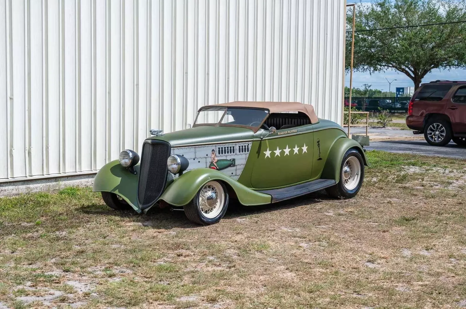 1933 Ford Roadster WWII Tribute, Downs Body & Chassis, Steel Fenders