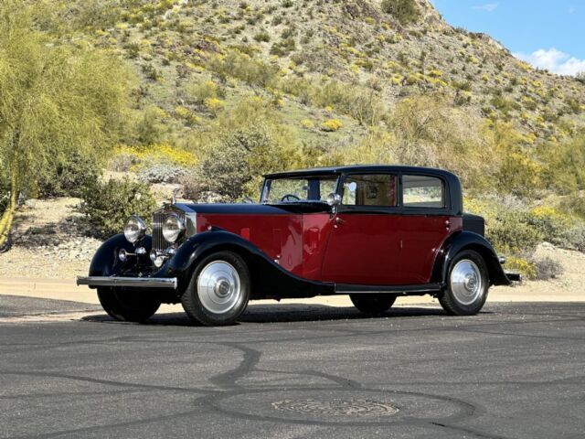 1933 Rolls-Royce Phantom II 6950 Miles Burgundy and Black Two Tone Saloon with 1933 Rolls-Royce Phantom II