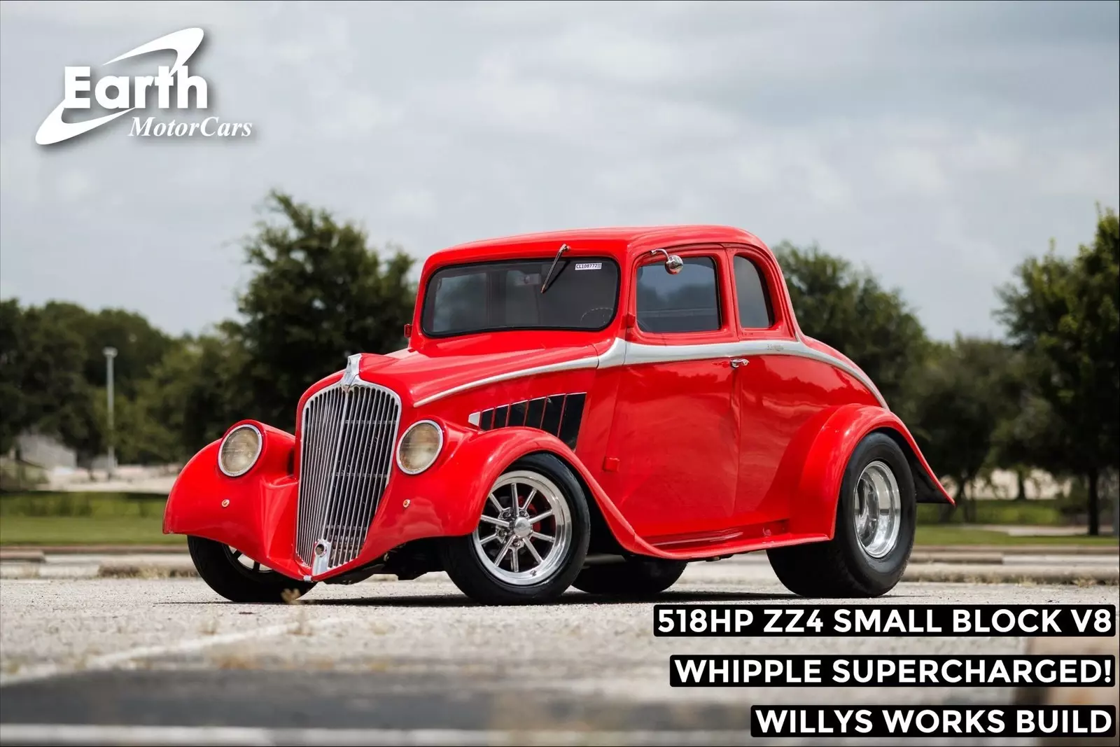 1933 Willys Custom Coupe 518 HP Supercharged 5125 Miles Orange 2D Coupe Automat 1933 Willys Custom Coupe 518 HP Supercharged