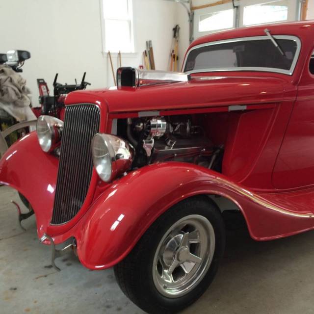 1934 Ford 3 Window Coupe Street Rod BDS Blower 383 SBC Recaro Leather Seats AC 1934 Ford Other