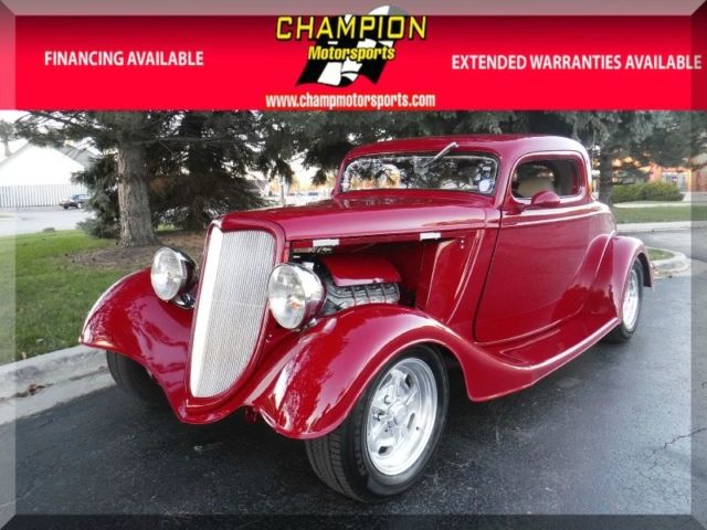 1934 Ford 3 Window Street Rod 1017 Miles Crimson red Classic Cars 5.7L LS1 A 1934 Ford Other Street Rod