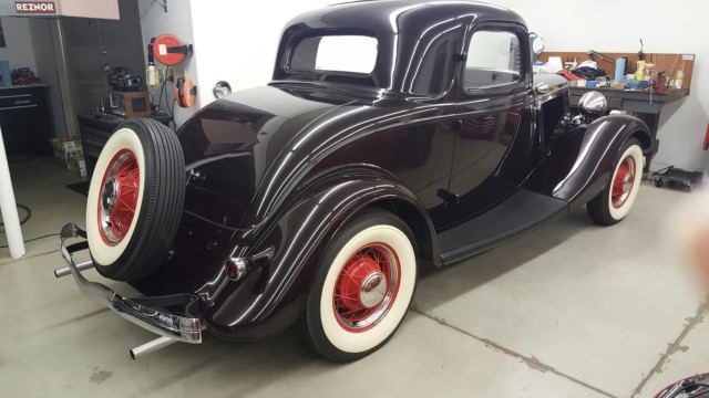 1934 Ford original restored 3-window coupe, runs great, complete history to 1954 1934 Ford 3 window coupe