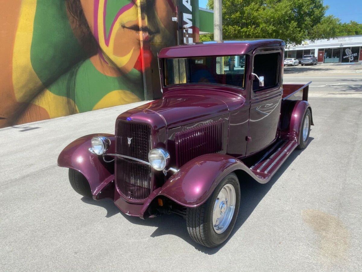 1934 FORD PICK UP ALL STEEL V8 350 A/C HOT ROD SUPER CLEAN RESTORED 954 937 8271 1934 Ford Other Pickups