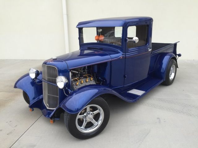 1934 Ford Pick Up, Flat head 8, Offenhauser Aluminum heads,steel body Hot Rod 1934 Ford Pick-Up
