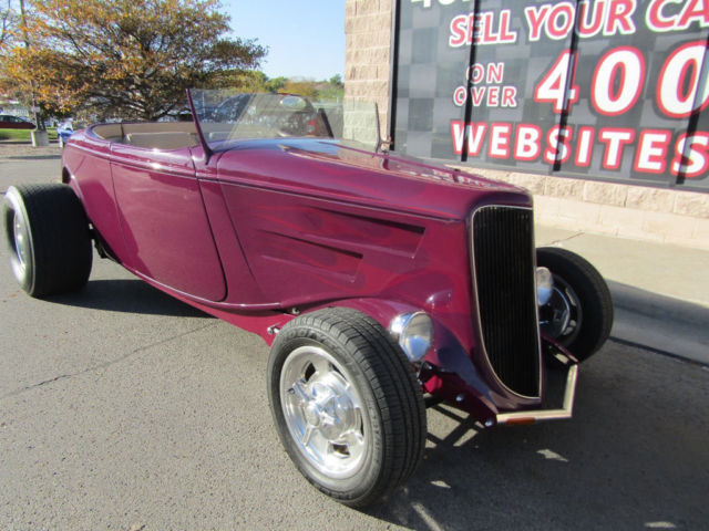 1934 Ford Roadster 454ci V8 Mild Cam Holley Carb Suicide Doors Fiber Glass Body 1934 Ford Roadster