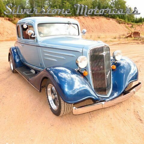 1934 Two Tone Blue Street Rod Steel Fatman 1934 Chevrolet 5-Window Coupe