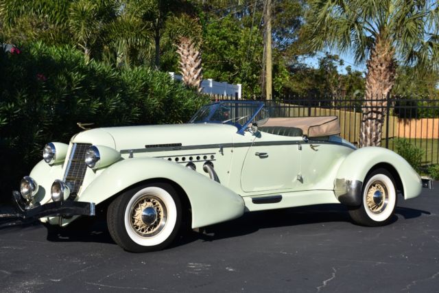 1935 Auburn Boattail Speedster 0 Miles Mint Green Convertible 350 C.I. V8 Automa 1935 Cord Boattail Speedster