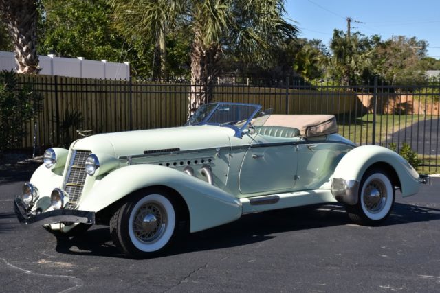 1935 Auburn Boattail Speedster 0 Mint Green Convertible 305 C.I. V8 Automatic 1935 Cord Boattail Speedster