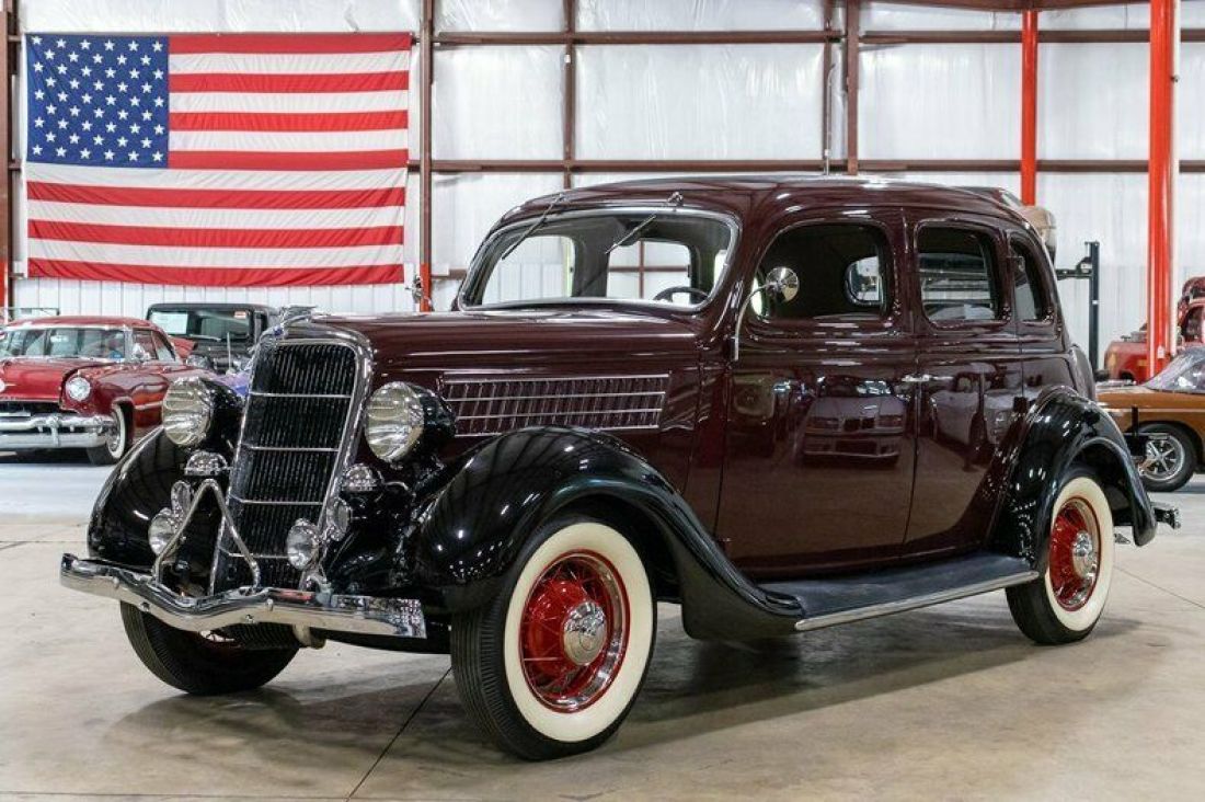 1935 Ford Model 48 34239 Miles Burgundy Sedan 3.6L V8 3-Speed Manual 1935 Ford Other