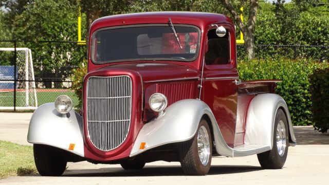 1935 FORD PICK UP HOT ROD GM POWERED SMALL BLOCK RUNS STRONG COOL LOOK MUST SEE 1935 Ford Other Pickups STEEL BODY FORD PICK UP HOT ROD