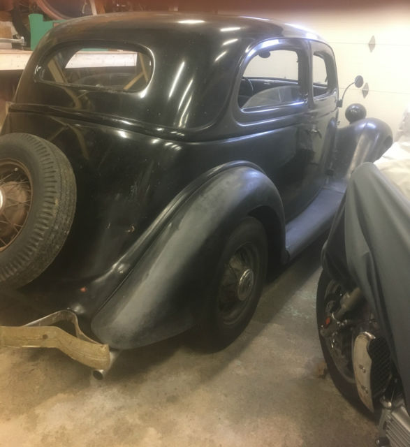 1935 Ford Slantback Tudor Sedan Honest Patina '36 LB Flathead Fresh Mechanicals 1935 Ford 2 Door Slantback Std
