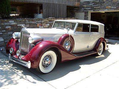 1935 Packard Series #1202 Convertible 0 Silver/Maroon Classic Car - Custom Car S 1935 Packard Convertible