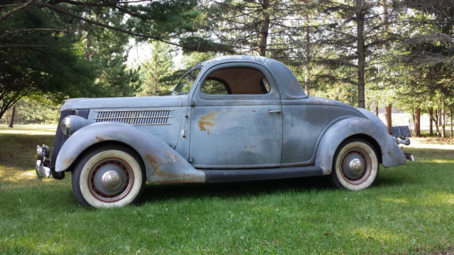 1936 36 ford 3w 3 window coupe hot rod old car vintage barn find survivor scta 1936 Ford Other