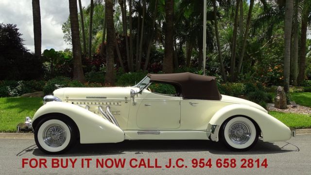 1936 AUBURN BOATTAIL SPEEDSTER REPLICA BY ELEGANT MOTORS OF SOUTH FLA 9000 MILES 1986 Replica/Kit Makes AUBURN SEE FULL ITEM DESCRIPTION BELOW 954 658 2814