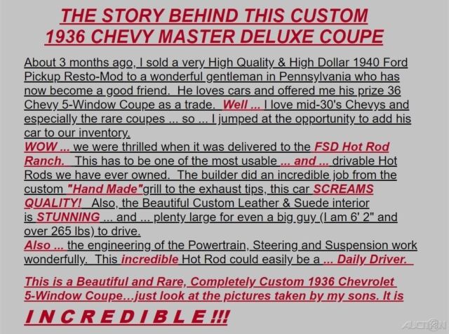 1936 Chevrolet Master Deluxe Coupe Master Deluxe Coupe / Street Rod / Show Car - photo 6