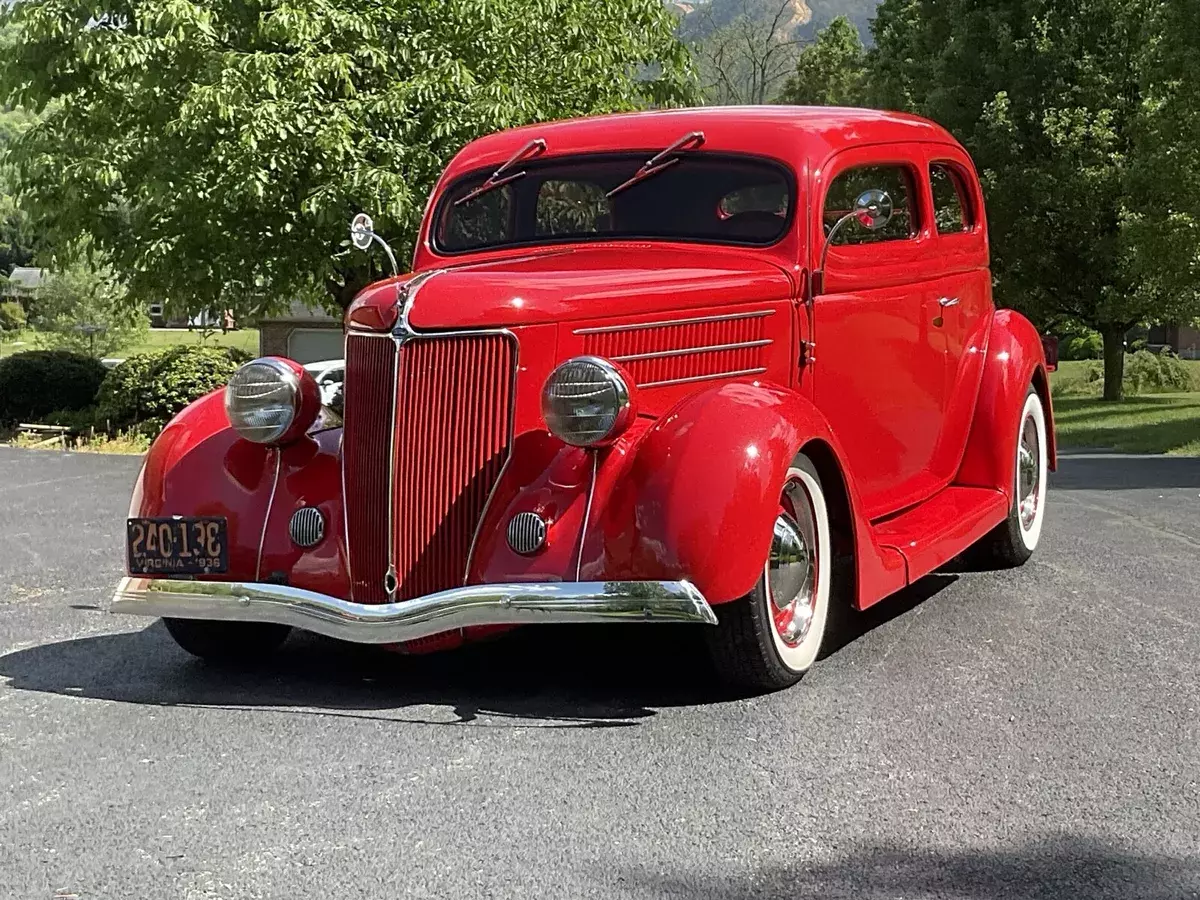 1936 Ford Custom Sedan Red Flatback 1936 Ford Custom Flatback