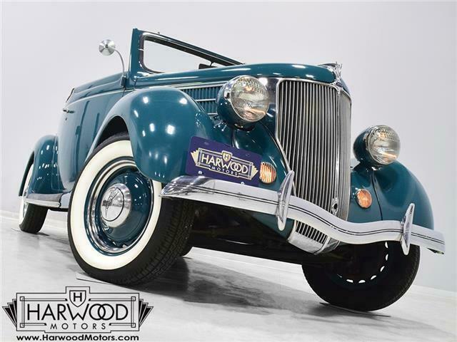 1936 Ford Deluxe Cabriolet 63491 Miles Blue Convertible 239 cubic inch V8 Manua 1936 Ford Deluxe Cabriolet --