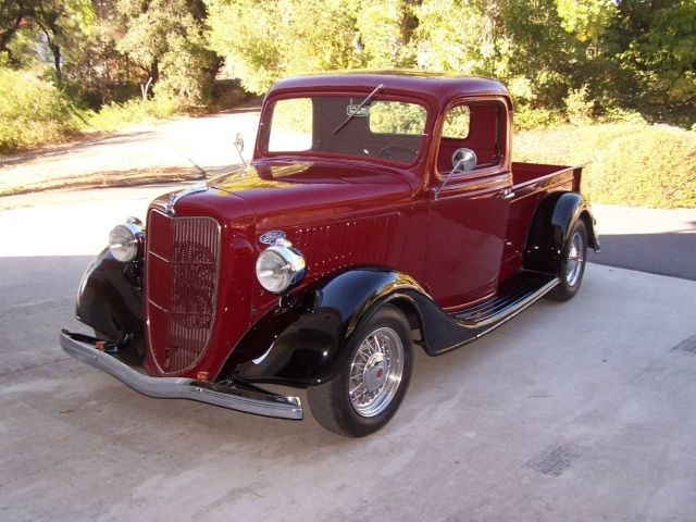 1936 Ford Pickup two toned Burgandy and Black 1936 Ford F-150