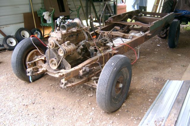 1937 38 39 40 International 3/4 Ton Flatbed Rolling Chassis 1937 International Harvester Chassis and runing gear onily