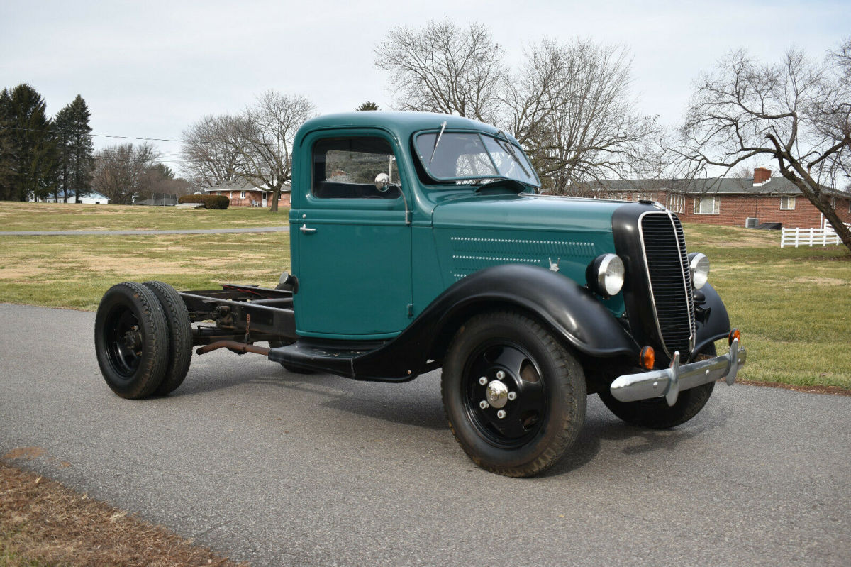 1937 FORD 1 1/2 TON FARM TRUCK, ORIGINAL V-8, 4-SPEED, W/FLATBED V.G. COND.video 1937 Ford 1 1/2 Ton Farm Truck