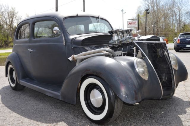 1937 FORD 2DR COUPE SLANT BACK/BLOWER/HOTROD/ALL STEEL 1937 Ford SLANT BACK COUPE