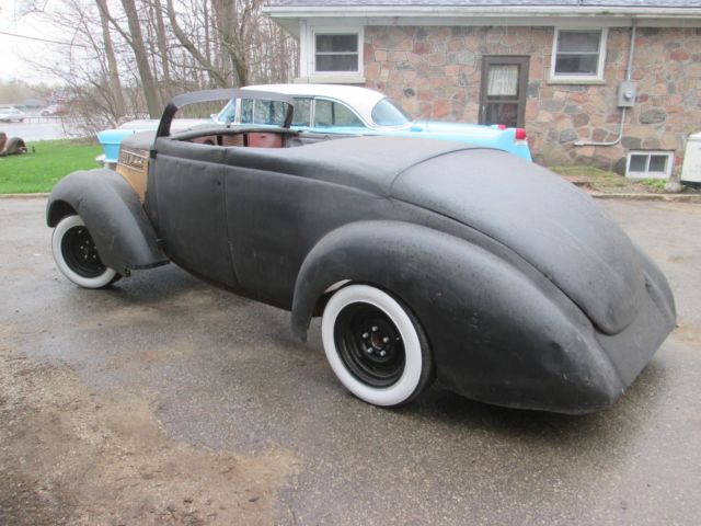 1937 Ford custom roadster project car chop top ratrod body all steel 1937 Ford roadster