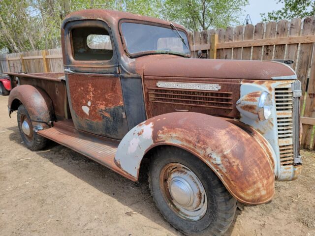 1937 GMC T14 1/2 SHORTBED PICKUP TRUCK 37 36 CHEVROLET SOLID PROJECT KANSAS FARM 1937 GMC T14