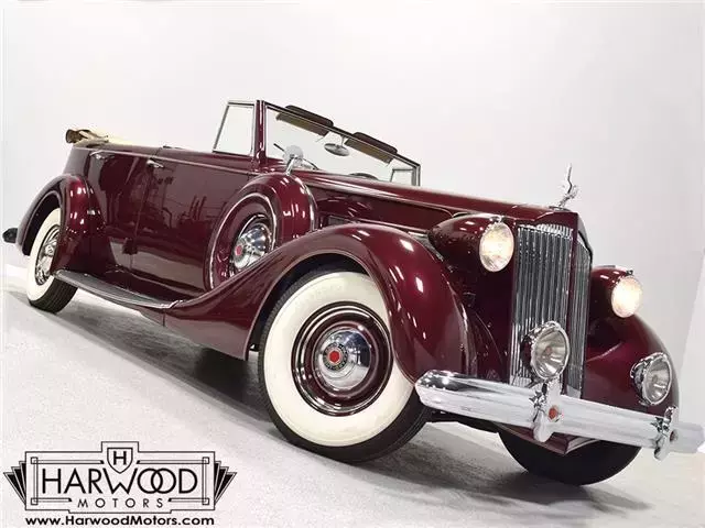 1937 Packard Super 8 Convertible Sedan 604 Miles Pomeranian Red Convertible 320 1937 Packard Super 8 Convertible Sedan