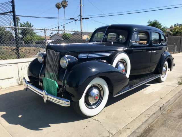 1938 Packard Eight Deluxe 4 Door Touring Sedan 1601 w/ Dual Side Mounts 1938 Packard Model 1601
