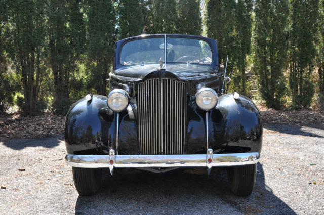 1939 Packard 1700 2 Door Convertible - Black With Red Interior 1939 Packard 1700