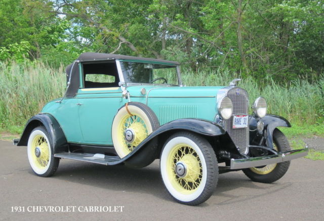 194 CID 3 speed Independence Rumbleseat 1931 Chevrolet Cabriolet